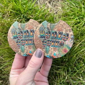 Rodeo Queen Car Coaster Set | Car Accessories